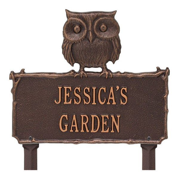 Owl Garden Copper Dedication Plaque